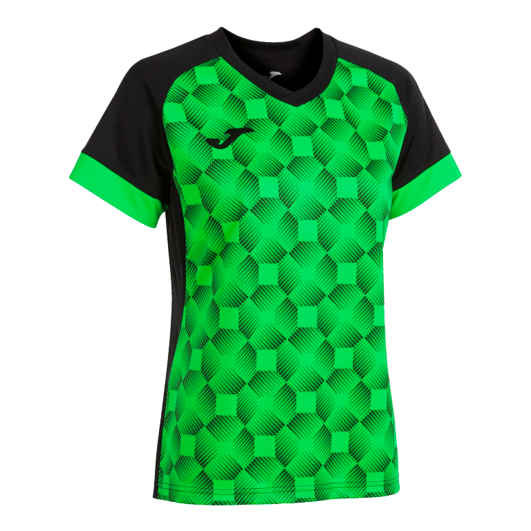 Волейбольная футболка женская Joma SUPERNOVA III Черный/Светло-зеленый